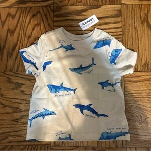 Old Navy Shark Tee Shirt, 2T